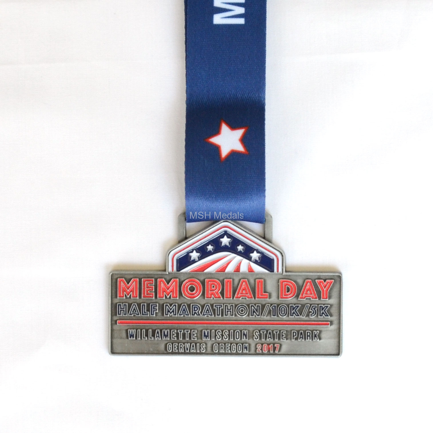 Memorial day run race medal