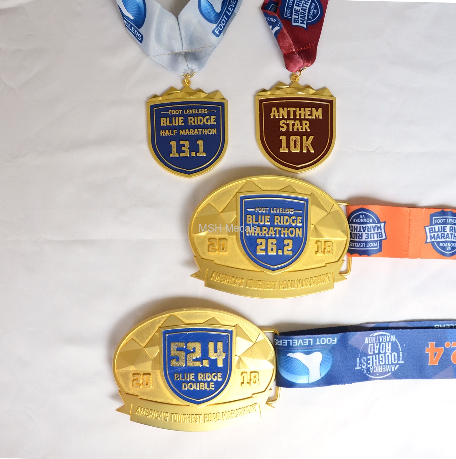 Blue Ridge Marathon 2018 race series medals