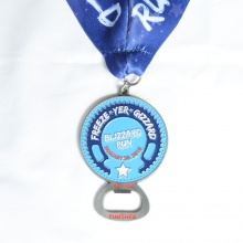 Blizzard run race medal