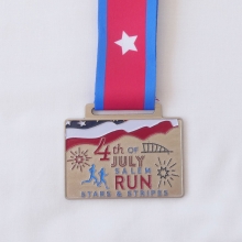 independence day run patriotic theme medal