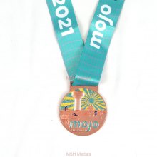 Triathlon matte bronze race medal