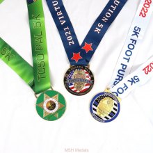 police badge race medal collage