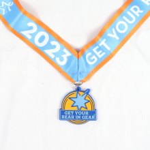 silicone colon cancer kids run medal