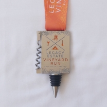 wine run opener cork medal