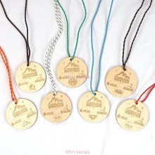 Wood trail run medal
