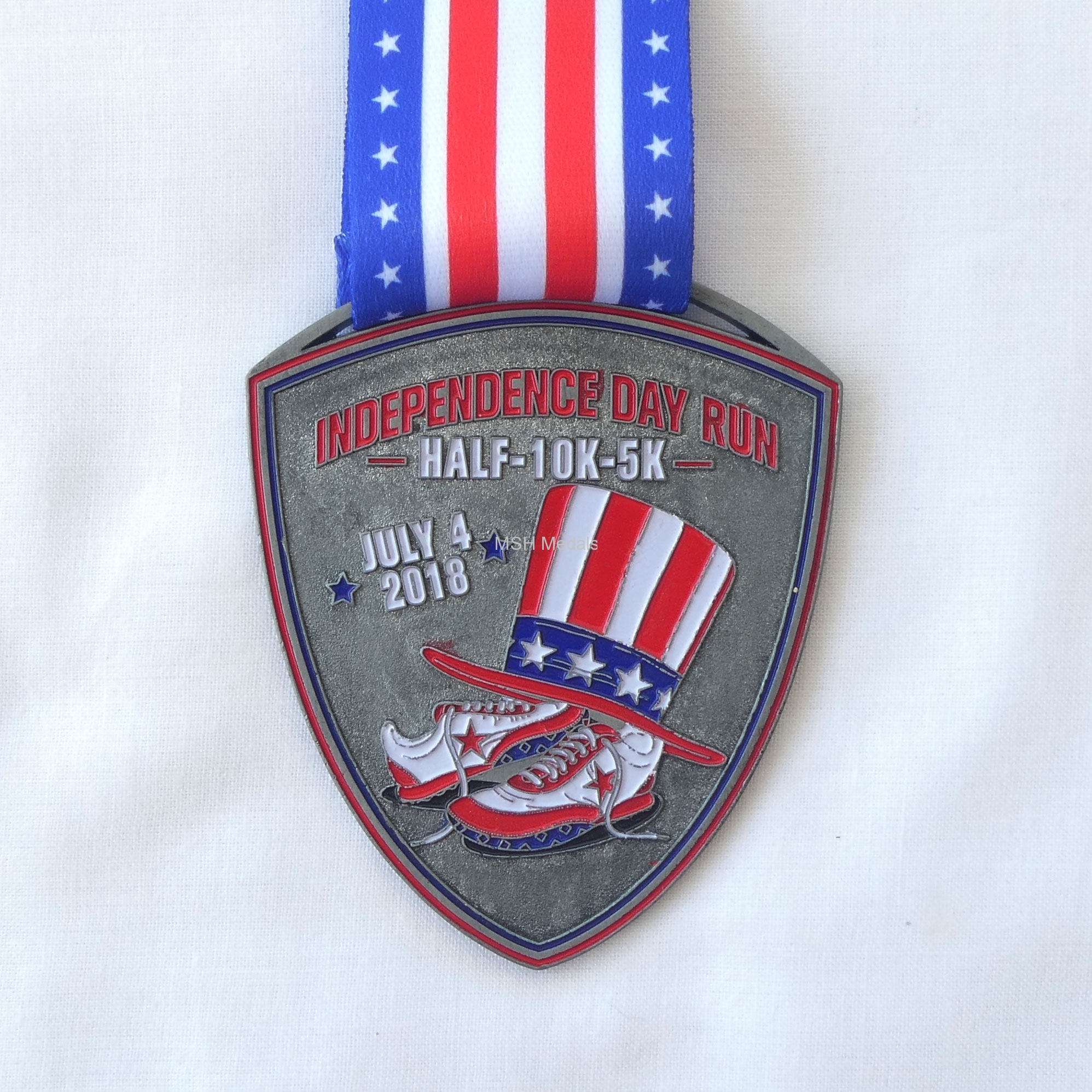 independence day patriotic run medal