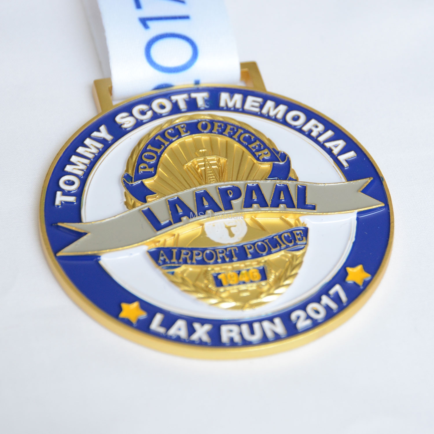 police badge race medal