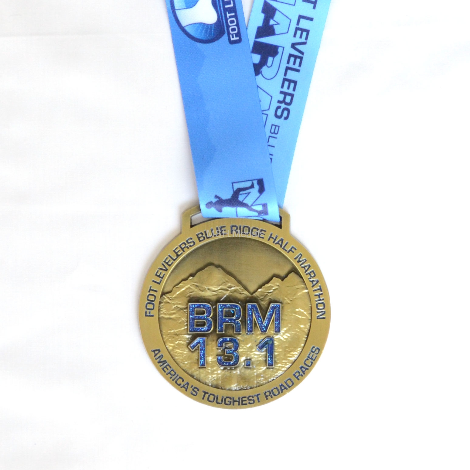 Half marathon medal with glitter