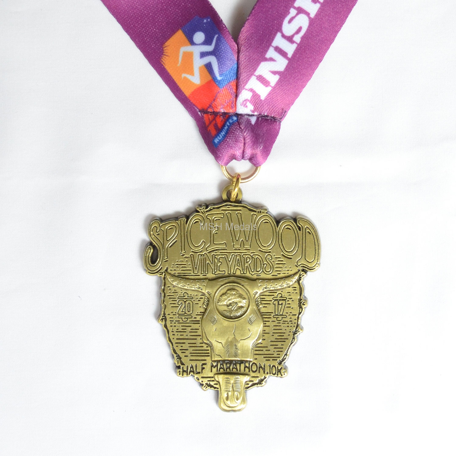 Wine run race medal