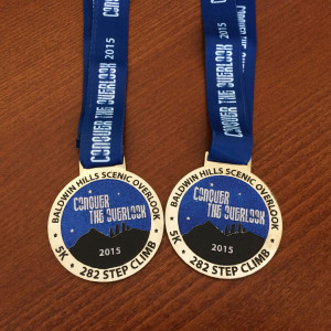 conquer-the-overlook-medal. Custom running medals