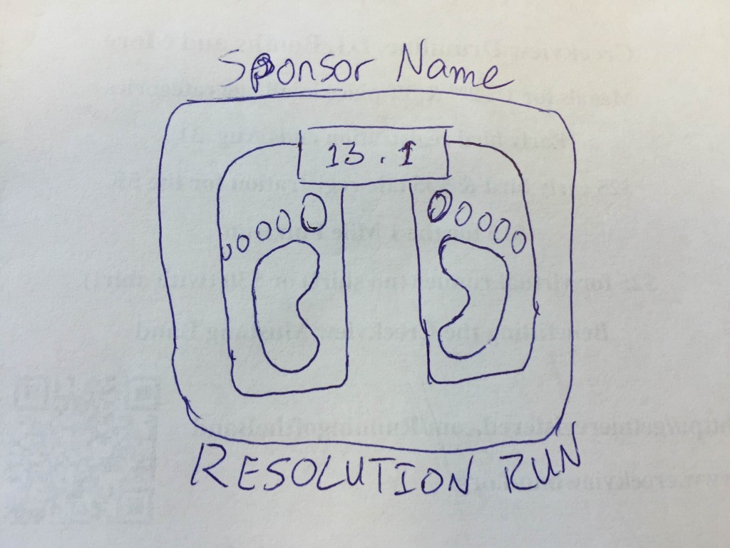 Custom marathon medal Original sketch