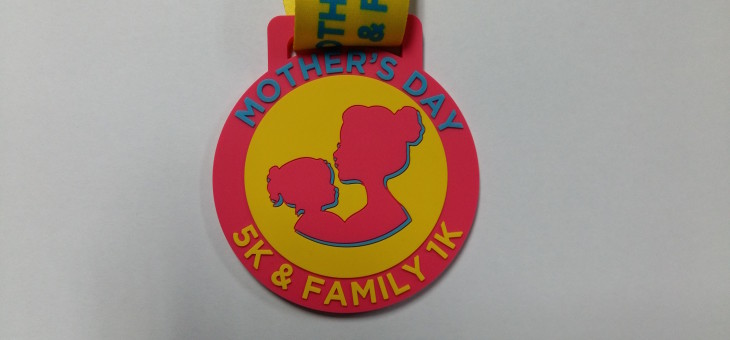 Silicone race medals – Mother’s Day 5K