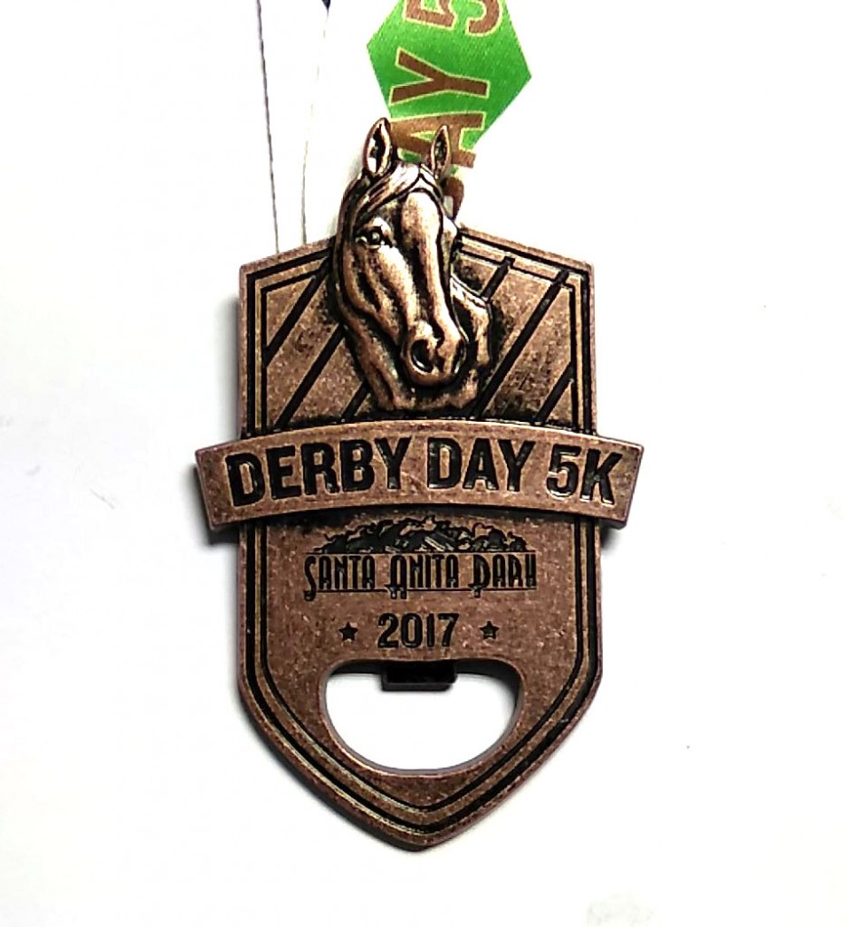 3D horse race medal