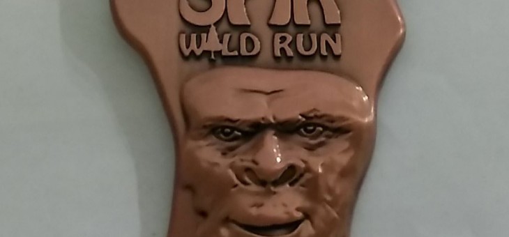 Trail run race medal in custom foot shape