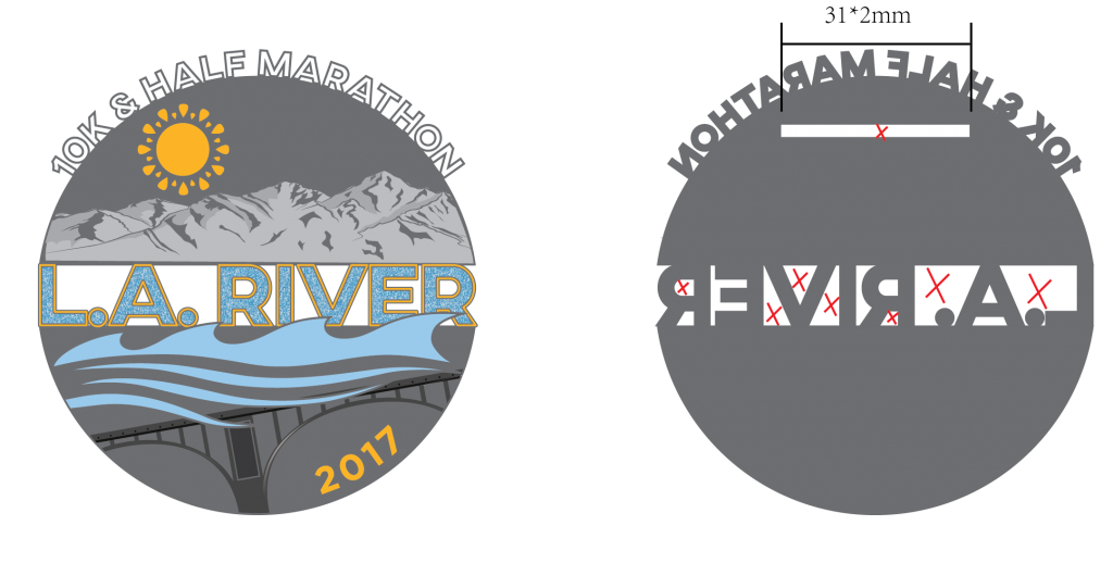 half marathon medal design