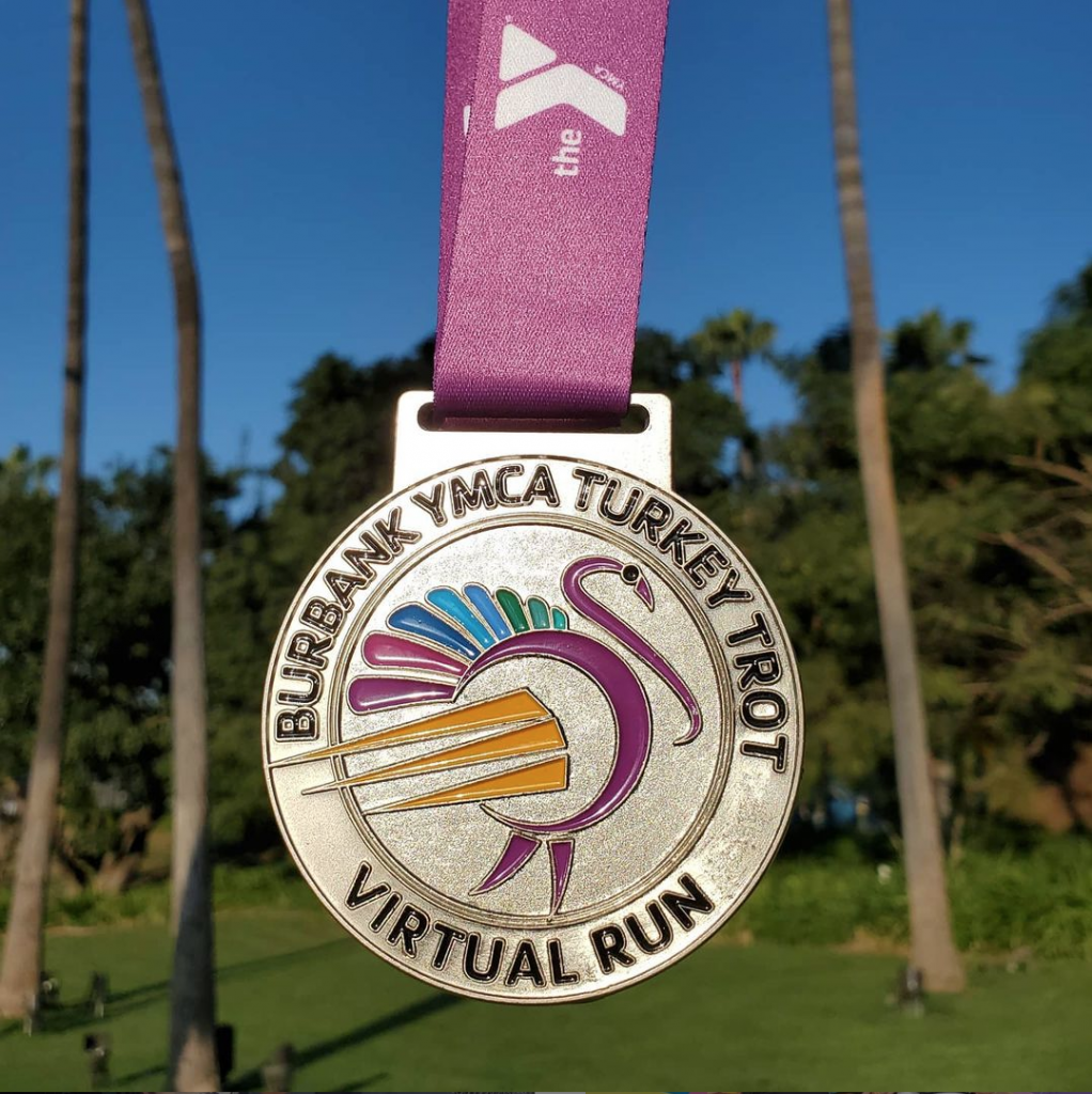 burbank ymca turkey trot medal 2020