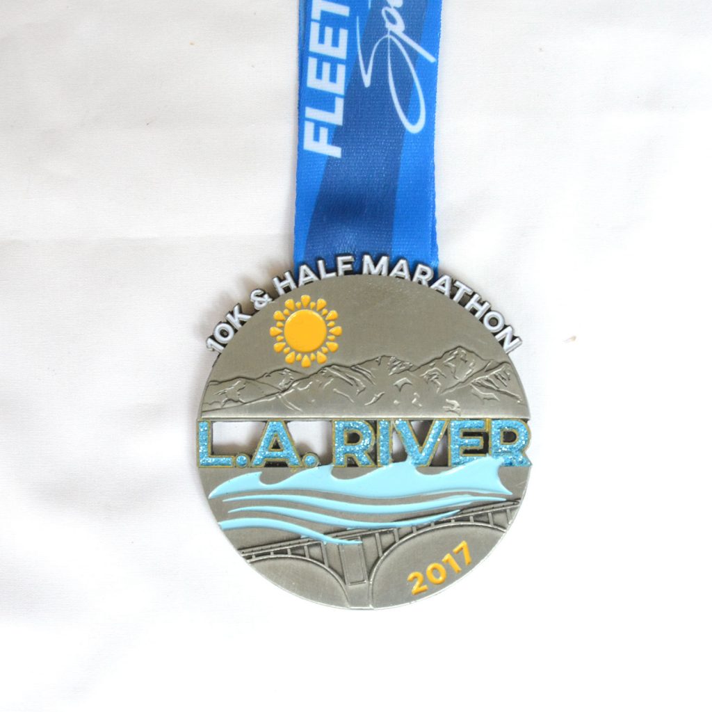 Glitter ink race medal