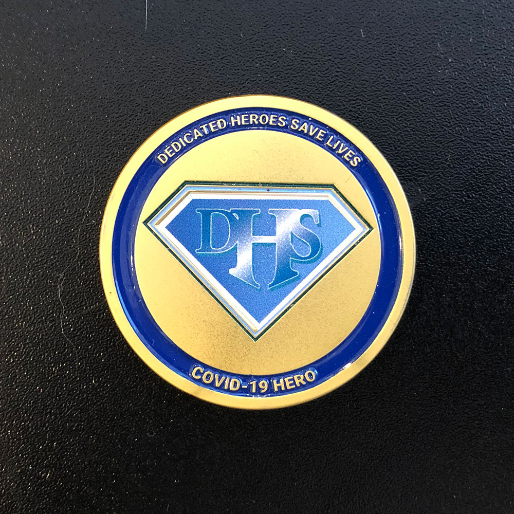 Challenge coin with full color digital print