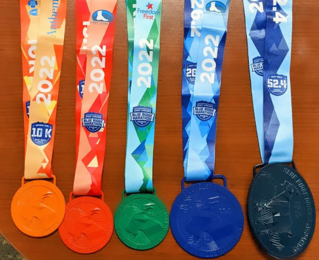 Blue ridge marathon medal series 2022