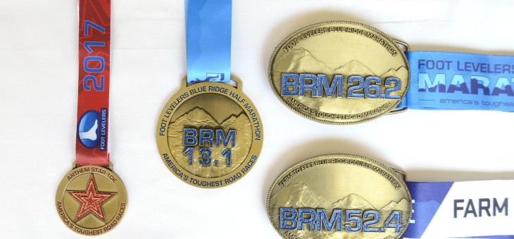 Belt buckle race medals for marathon and ultra-marathons